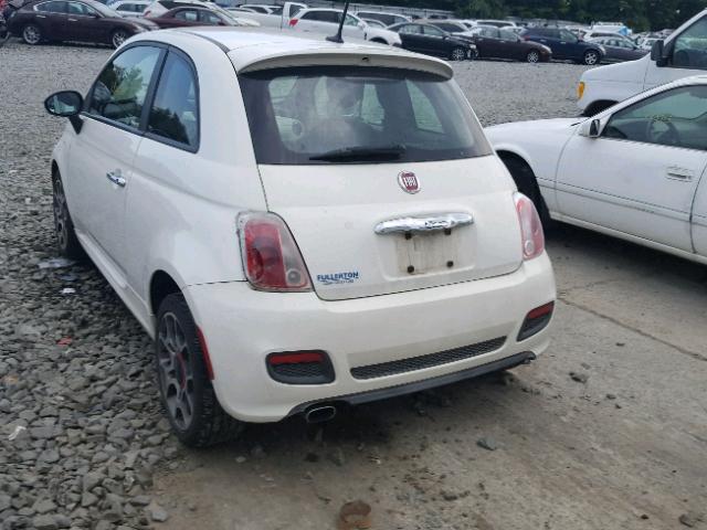 3C3CFFBR0CT104414 - 2012 FIAT 500 SPORT WHITE photo 3