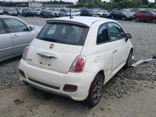 3C3CFFBR0CT104414 - 2012 FIAT 500 SPORT WHITE photo 4