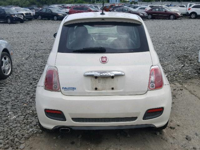 3C3CFFBR0CT104414 - 2012 FIAT 500 SPORT WHITE photo 9