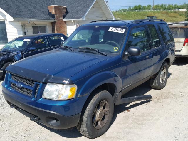 1FMYU70E31UC32092 - 2001 FORD EXPLORER S GREEN photo 2