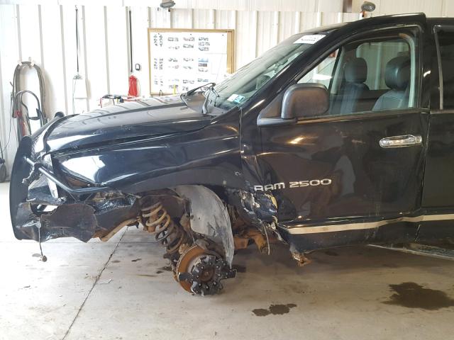 3D7KU28D13G732269 - 2003 DODGE RAM 2500 S BLACK photo 9