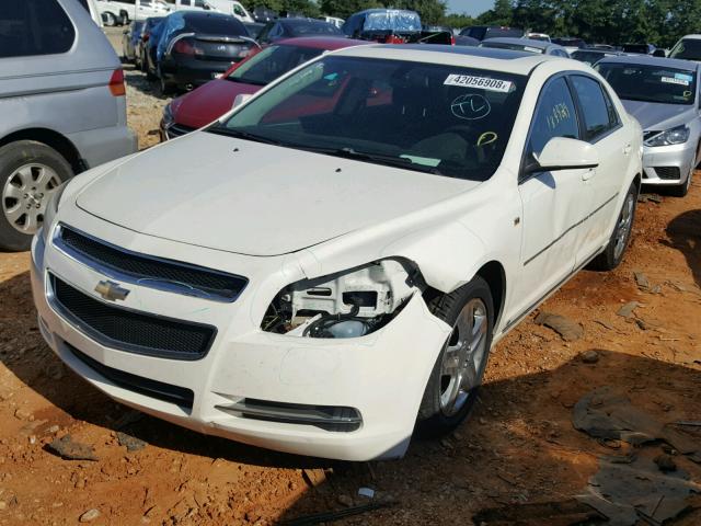 1G1ZH57B184252146 - 2008 CHEVROLET MALIBU 1LT WHITE photo 2