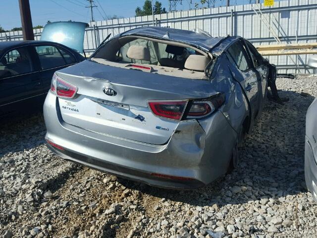 KNAGM4AD1F5088030 - 2015 KIA OPTIMA HYB SILVER photo 4