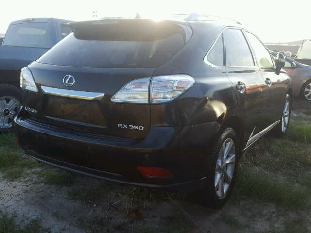 2T2ZK1BA7AC025493 - 2010 LEXUS RX BLACK photo 4