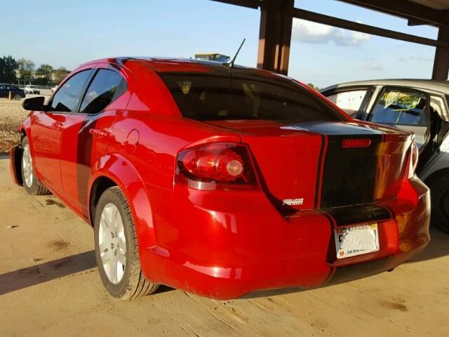 1C3CDZAB7DN628897 - 2013 DODGE AVENGER RED photo 3