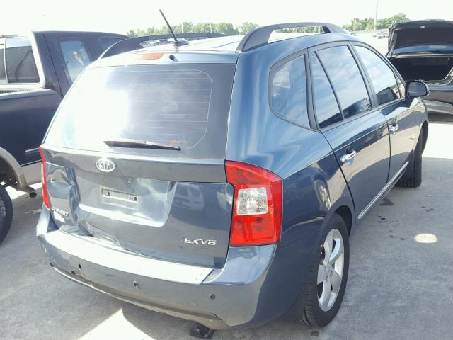 KNAFG526697276060 - 2009 KIA RONDO LX BLUE photo 4