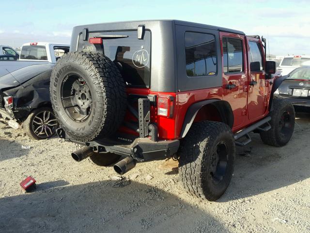 1J4BA3H14AL176516 - 2010 JEEP WRANGLER U RED photo 4