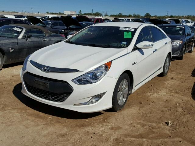 KMHEC4A4XDA088945 - 2013 HYUNDAI SONATA HYB WHITE photo 2