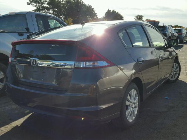 JHMZE2H76DS006030 - 2013 HONDA INSIGHT GRAY photo 4