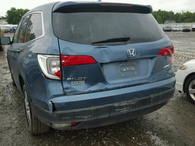 5FNYF6H78GB024192 - 2016 HONDA PILOT EXLN BLUE photo 9