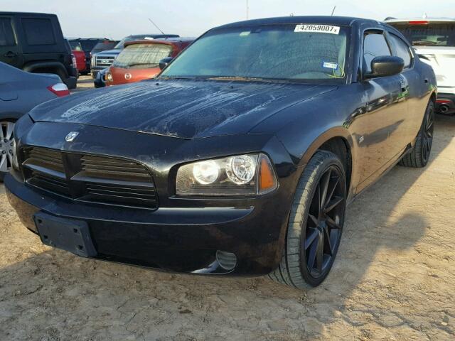 2B3KA43G38H333520 - 2008 DODGE CHARGER BLACK photo 2