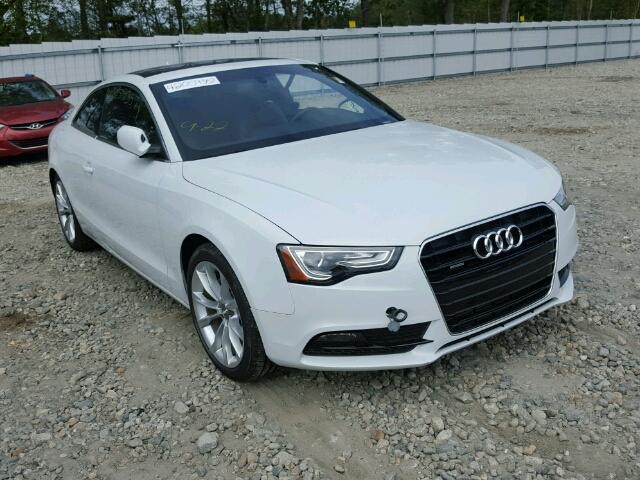 WAULFAFR8EA073283 - 2014 AUDI A5 PREMIUM WHITE photo 1