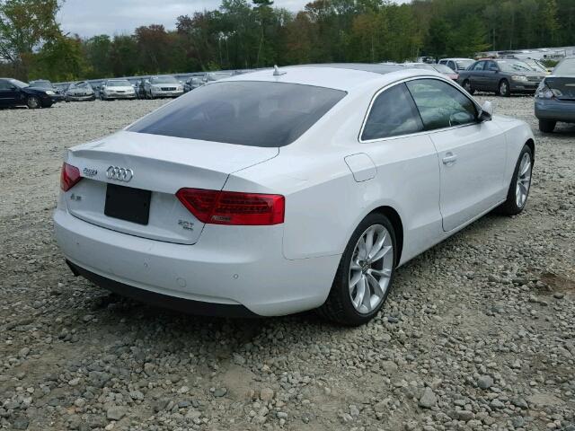 WAULFAFR8EA073283 - 2014 AUDI A5 PREMIUM WHITE photo 4