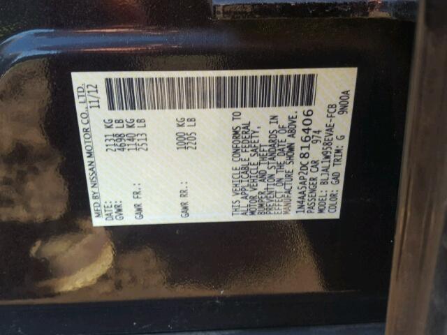 1N4AA5AP2DC816406 - 2013 NISSAN MAXIMA S أرجواني صورة 10