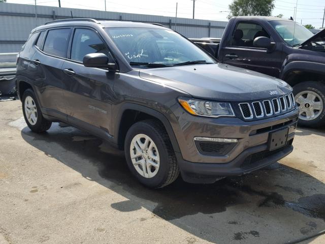3C4NJCAB7JT319159 - 2018 JEEP COMPASS SP Серый фото 1