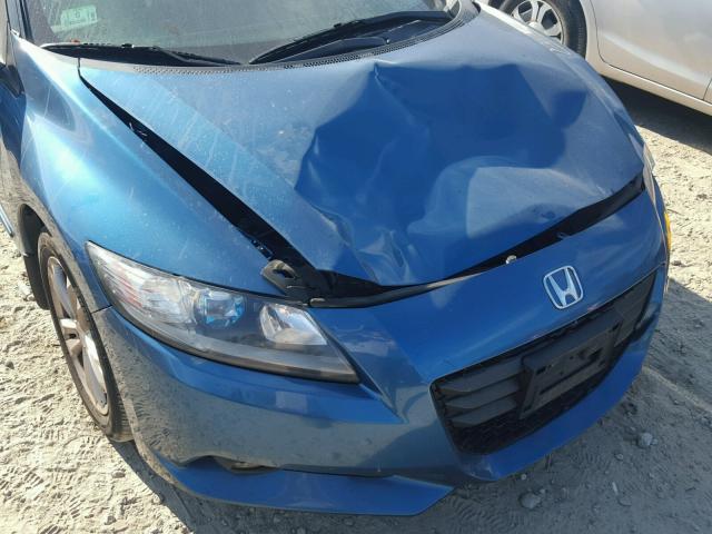 JHMZF1D66BS014386 - 2011 HONDA CR-Z EX BLUE photo 9