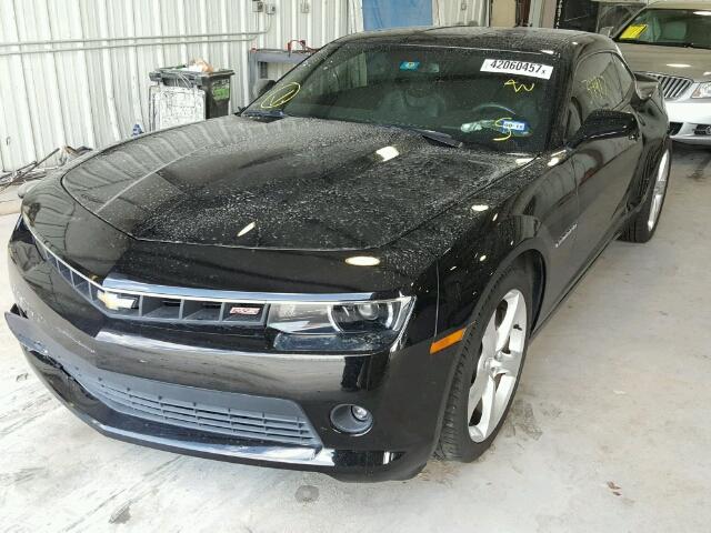 2G1FF1E35F9279907 - 2015 CHEVROLET CAMARO LT BLACK photo 2