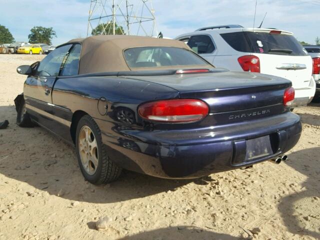 3C3EL55H0WT248449 - 1998 CHRYSLER SEBRING JX PURPLE photo 3