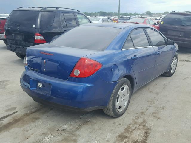 1G2ZF58B574191270 - 2007 PONTIAC G6 VALUE L BLUE photo 4