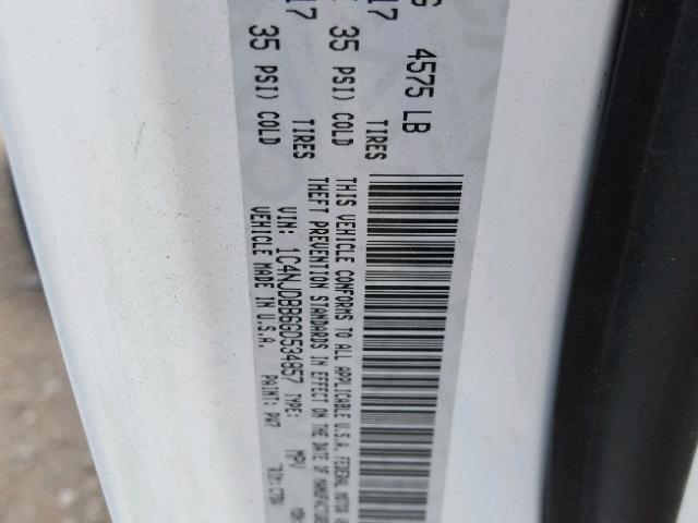 1C4NJDBB6GD534857 - 2016 JEEP COMPASS SP 白色 照片 10