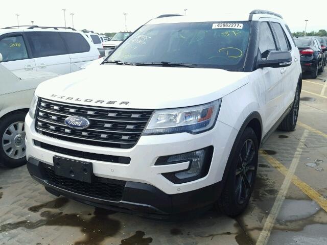 1FM5K7D85HGA97557 - 2017 FORD EXPLORER WHITE photo 2