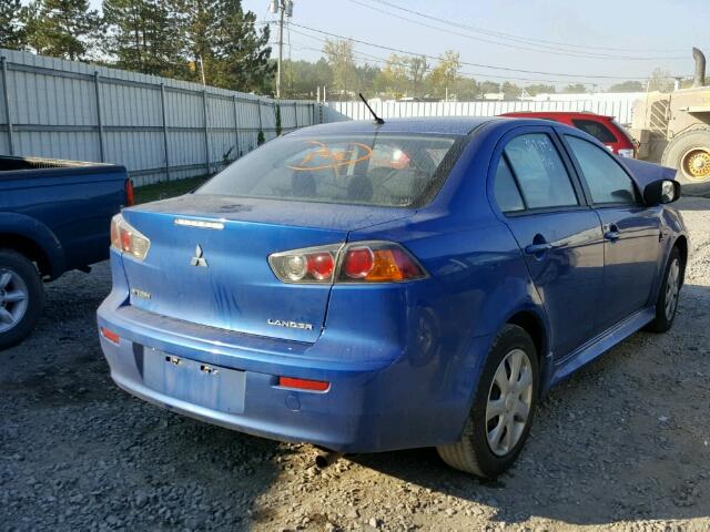 JA32U2FU7FU021690 - 2015 MITSUBISHI LANCER ES BLUE photo 4