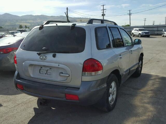 KM8SC73E35U017290 - 2005 HYUNDAI SANTA FE G SILVER photo 4