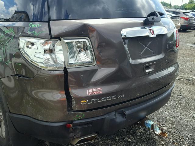 5GZEV23787J169567 - 2007 SATURN OUTLOOK XR მუქწითელი ფოტო 9