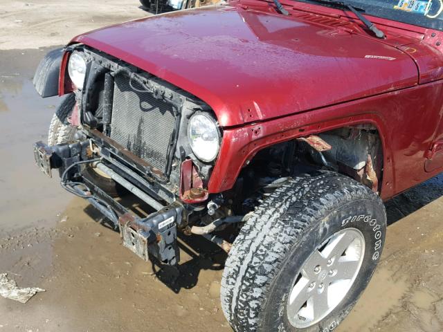 1J4AA2D13BL563636 - 2011 JEEP WRANGLER S MAROON photo 9