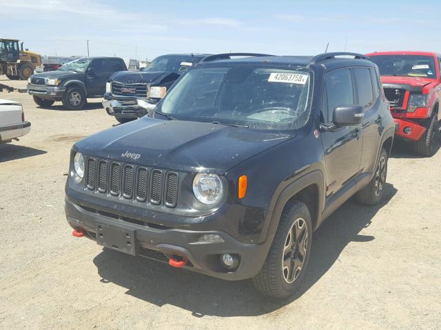 ZACCJBCT9GPD18604 - 2016 JEEP RENEGADE T BLACK photo 2