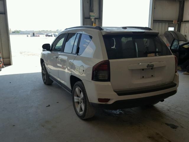 1C4NJCBA3ED602384 - 2014 JEEP COMPASS SP WHITE photo 3