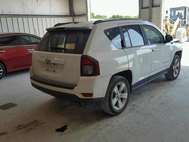 1C4NJCBA3ED602384 - 2014 JEEP COMPASS SP WHITE photo 4