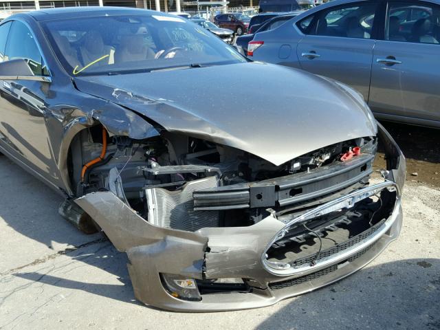 5YJSA1E28FF101965 - 2015 TESLA MODEL S TAN photo 9