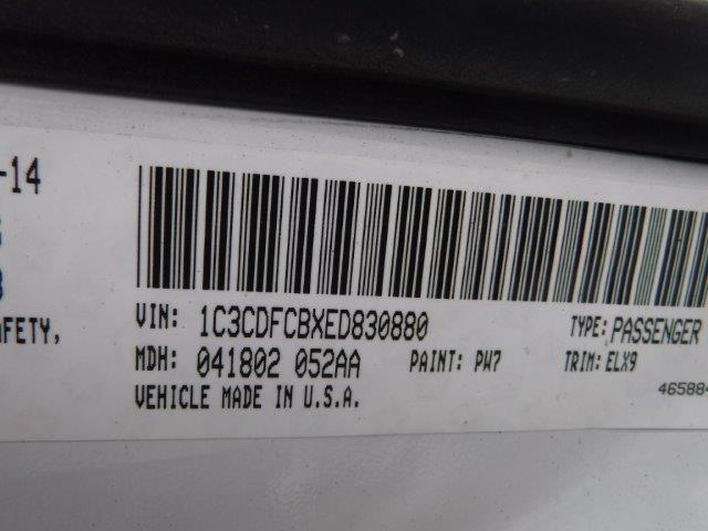 1C3CDFCBXED830880 - 2014 DODGE DART LIMIT WHITE photo 10