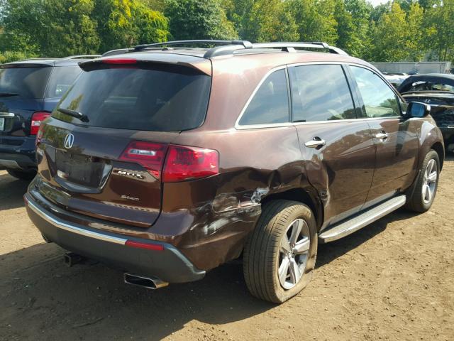 2HNYD2H60BH518906 - 2011 ACURA MDX TECHNO BROWN photo 4