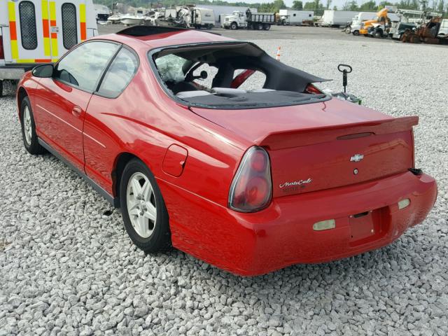 2G1WW12EX49135790 - 2004 CHEVROLET MONTE CARL წითელი ფოტო 3