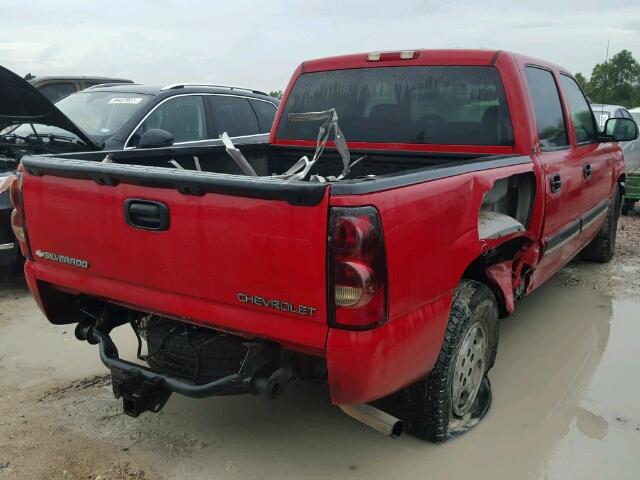 2GCEC13T241416571 - 2004 CHEVROLET SILVERADO RED photo 4