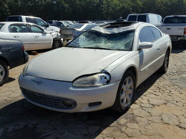 4C3AG52H61E098247 - 2001 CHRYSLER SEBRING WHITE photo 2