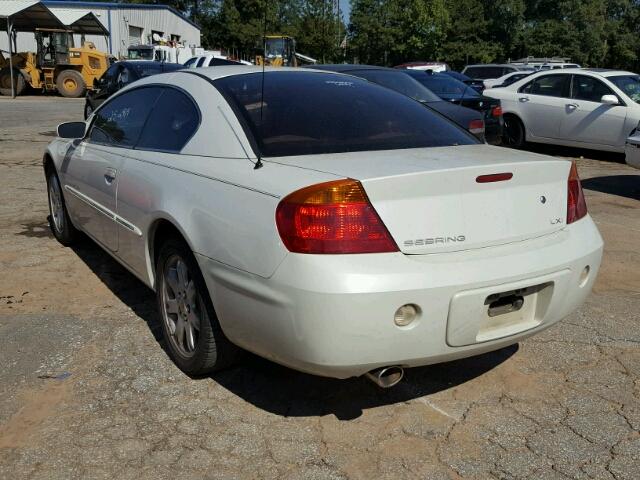 4C3AG52H61E098247 - 2001 CHRYSLER SEBRING WHITE photo 3