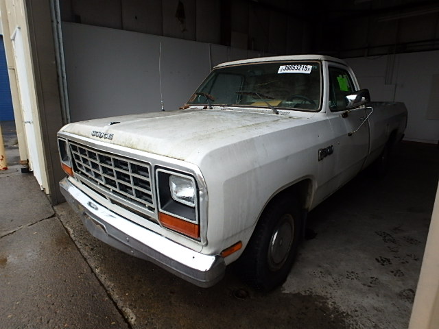 1B7GD14T2ES314130 - 1984 DODGE D-SERIES WHITE photo 2