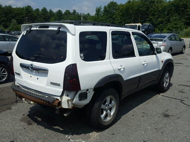 4F2YZ06105KM16246 - 2005 MAZDA TRIBUTE S WHITE photo 4