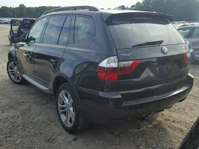 WBXPC93458WJ04374 - 2008 BMW X3 3.0SI BLACK photo 3