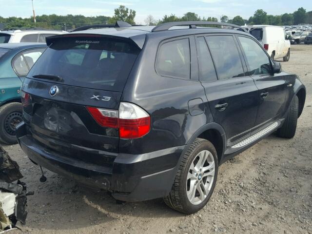 WBXPC93458WJ04374 - 2008 BMW X3 3.0SI BLACK photo 4