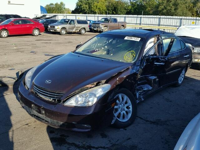 JTHBF30G836013472 - 2003 LEXUS ES BURGUNDY photo 2