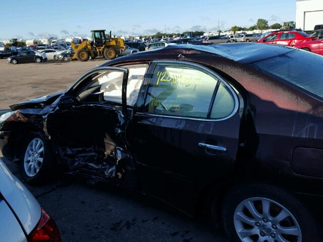 JTHBF30G836013472 - 2003 LEXUS ES BURGUNDY photo 9