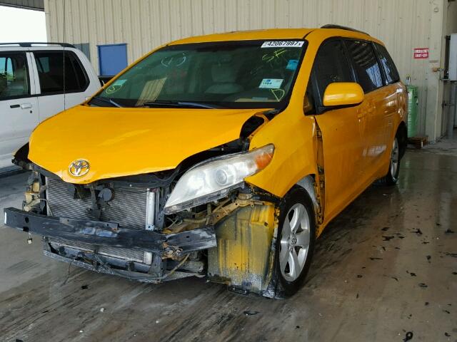 5TDKK3DC9BS157597 - 2011 TOYOTA SIENNA LE YELLOW photo 2