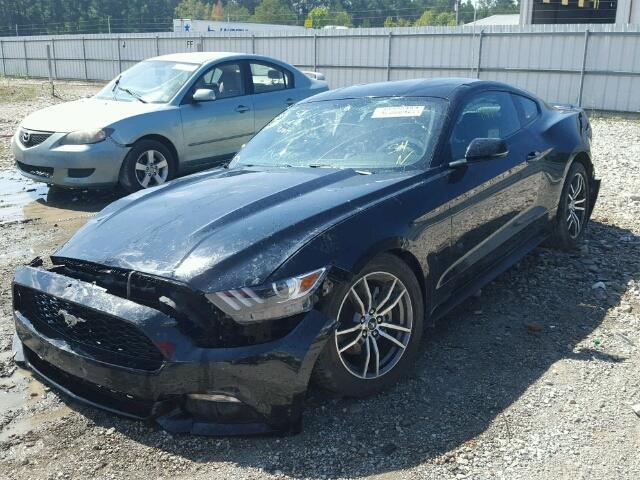 1FA6P8TH7H5307272 - 2017 FORD MUSTANG BLACK photo 2