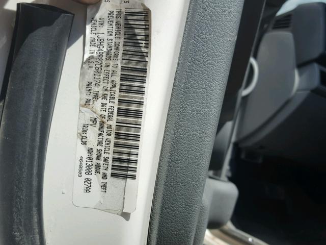 1J8HG48P07C601174 - 2007 JEEP COMMANDER WHITE photo 10