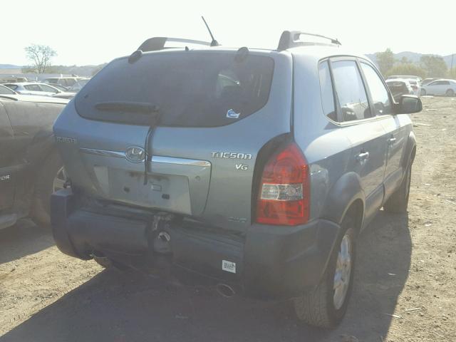 KM8JN72D95U098486 - 2005 HYUNDAI TUCSON BLUE photo 4