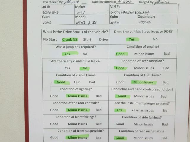 5VPGA36N5C3006848 - 2012 VICTORY MOTORCYCLES VEGAS 8-BA BLACK photo 20